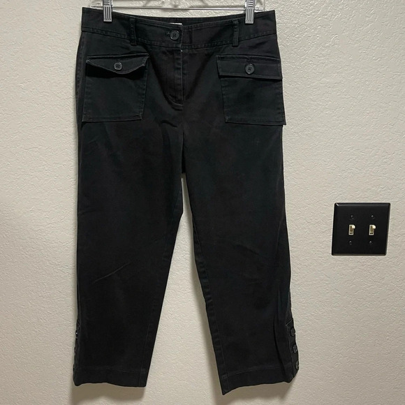 LOFT Pants - Ann Taylor Loft Petites Stretch Black Cropped Pants Size 8p